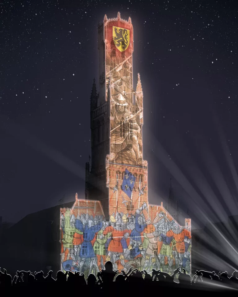 Le beffroi de Bruges s’illumine et vous raconte son histoire