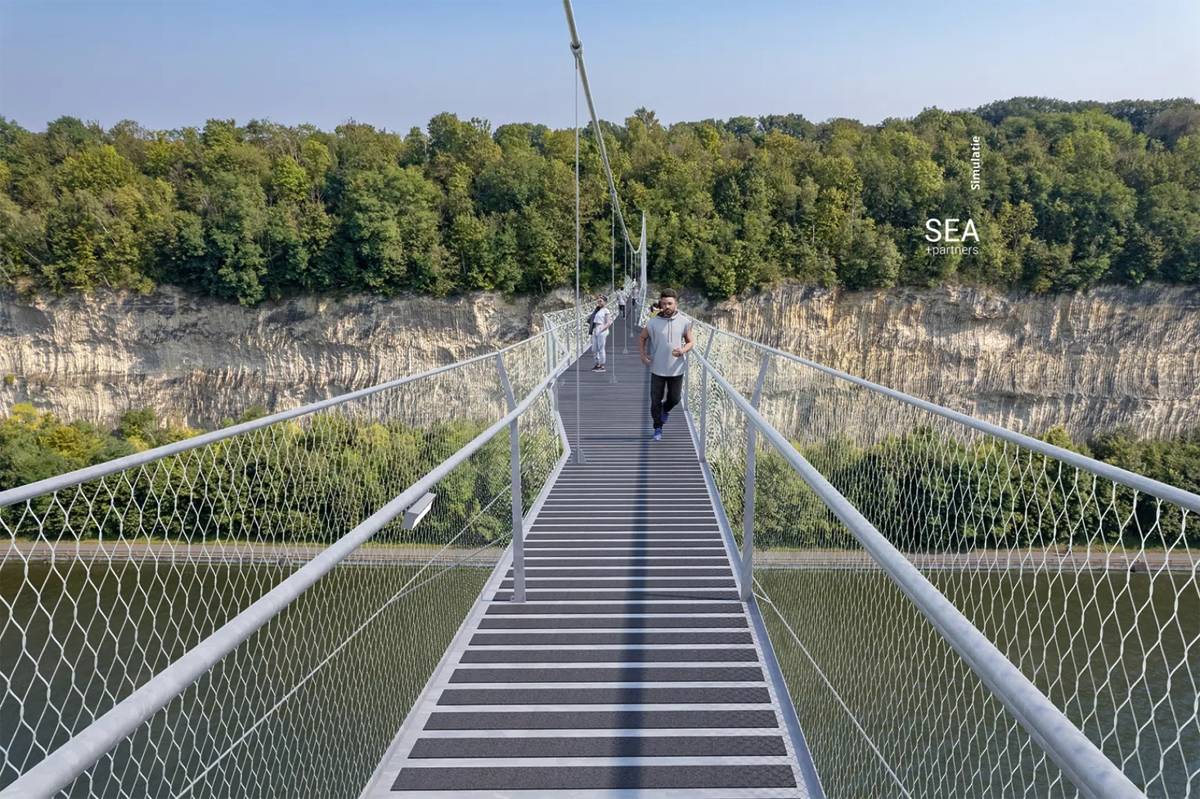Passerelle de&nbsp;Caster à Eben-Émael