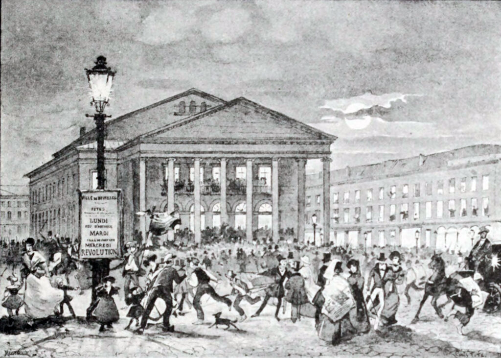 Le&nbsp;soir où un&nbsp;opéra a donné naissance à&nbsp;la&nbsp;Belgique, les émeutes de&nbsp;la&nbsp;Monnaie