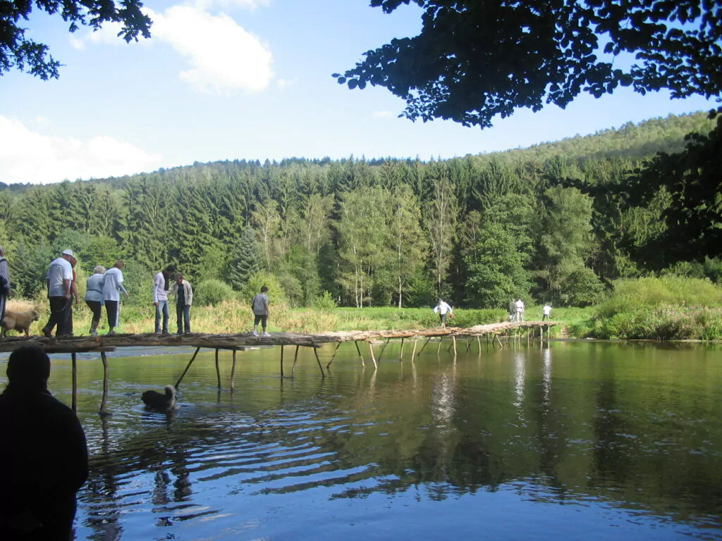 Pont de claies éphémère