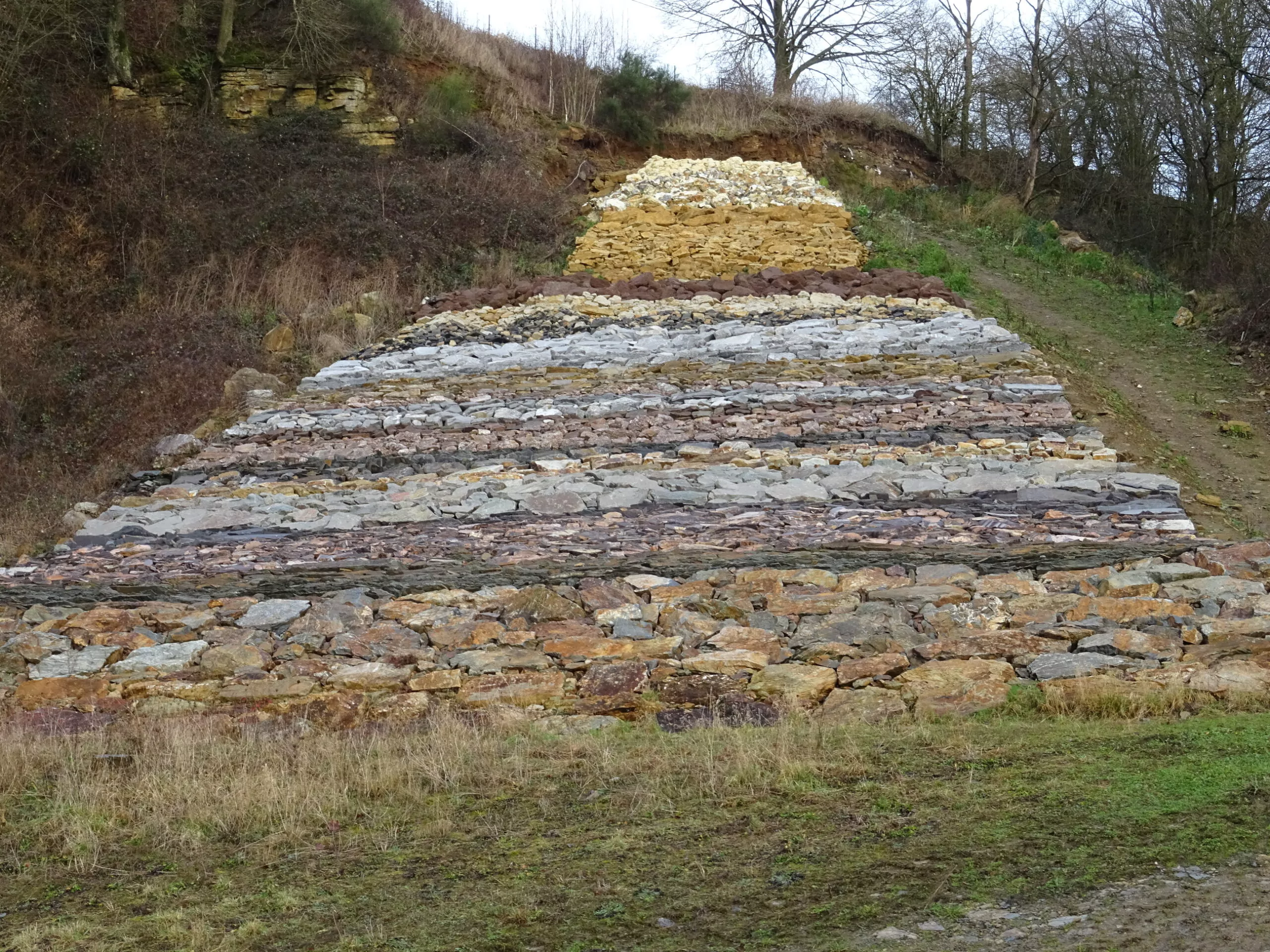 Mur géologique de Géromont - Endroit insolite à Comblain-au-Pont, en Belgique